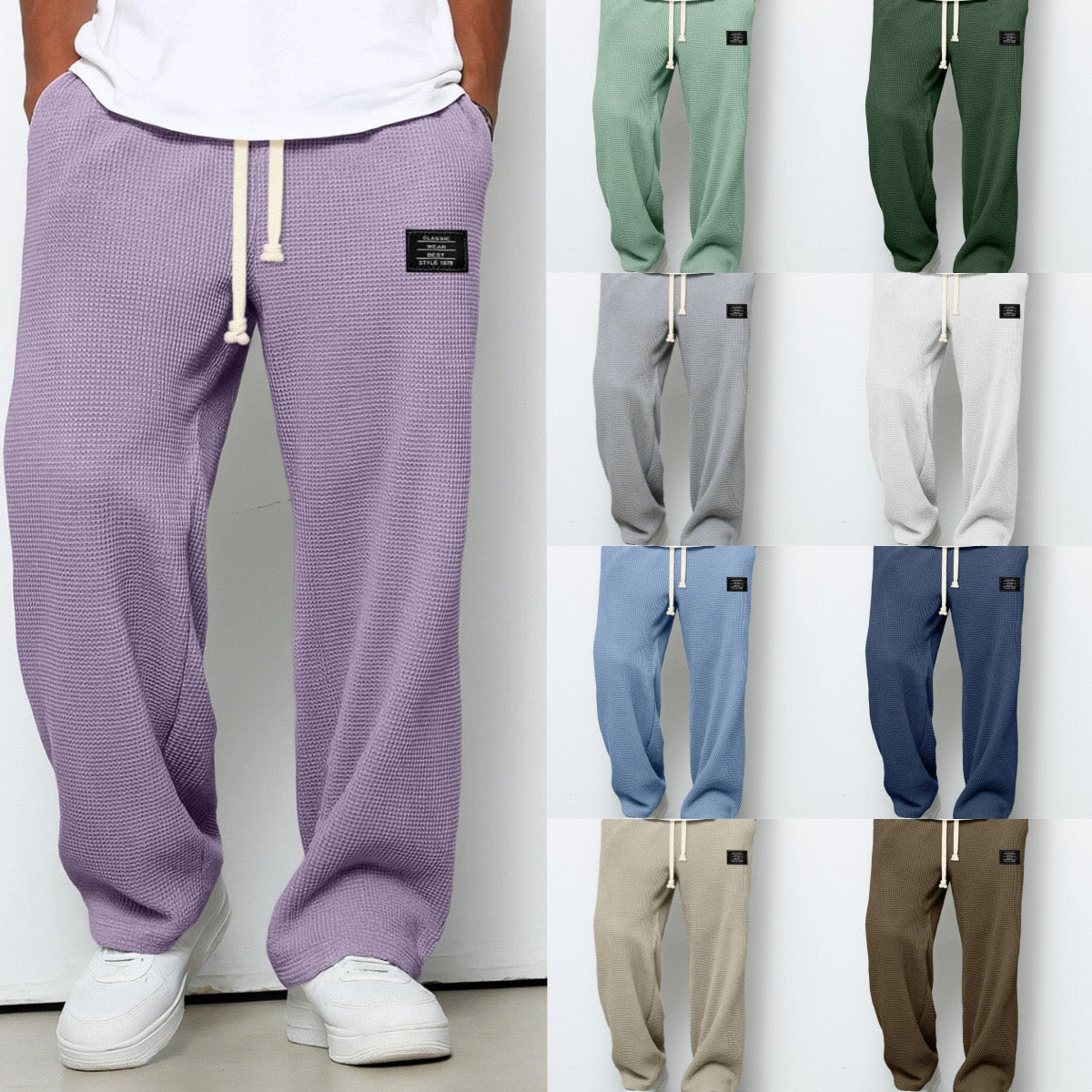 Pyjamas Sam Máximo Relax de Danoir Paris, tissu doux et confortable, en bleu avec motifs élégants, vue de face.
