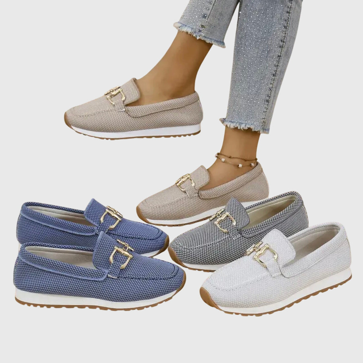Chaussures orthopédiques Lili de Danoir Paris, baskets beige pour femmes, semelle confortable et soutien optimal.
