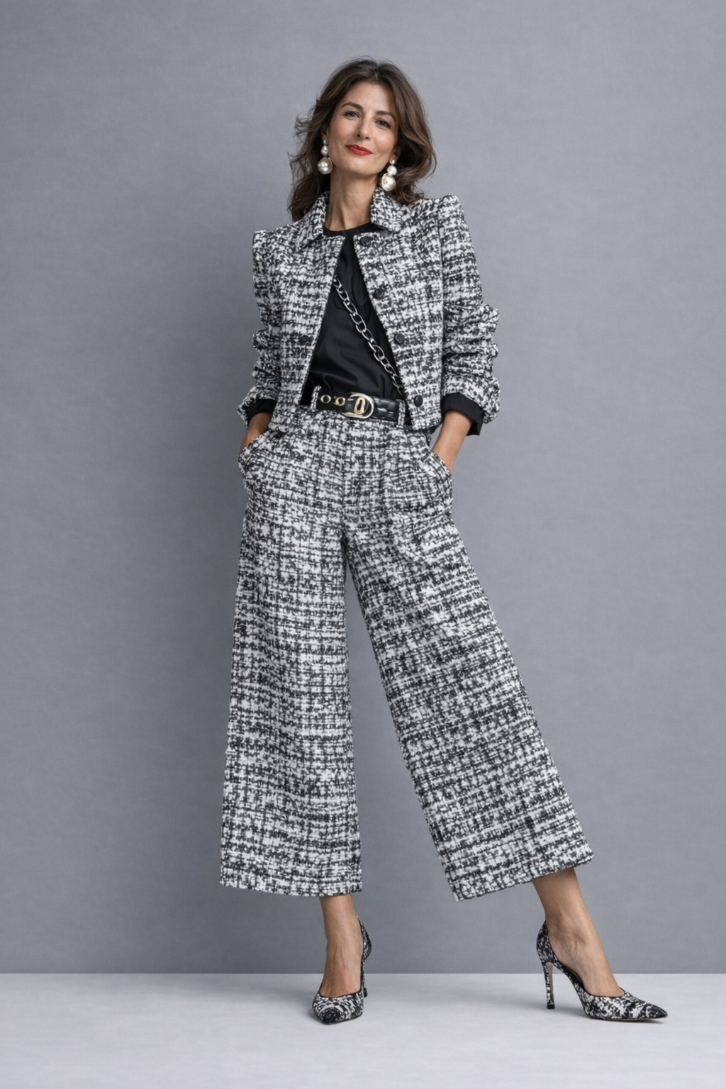 Ensemble sophistiqué et polyvalent Lucía de Danoir Paris, en noir, taille XS, avec détails élégants et tissu confortable.