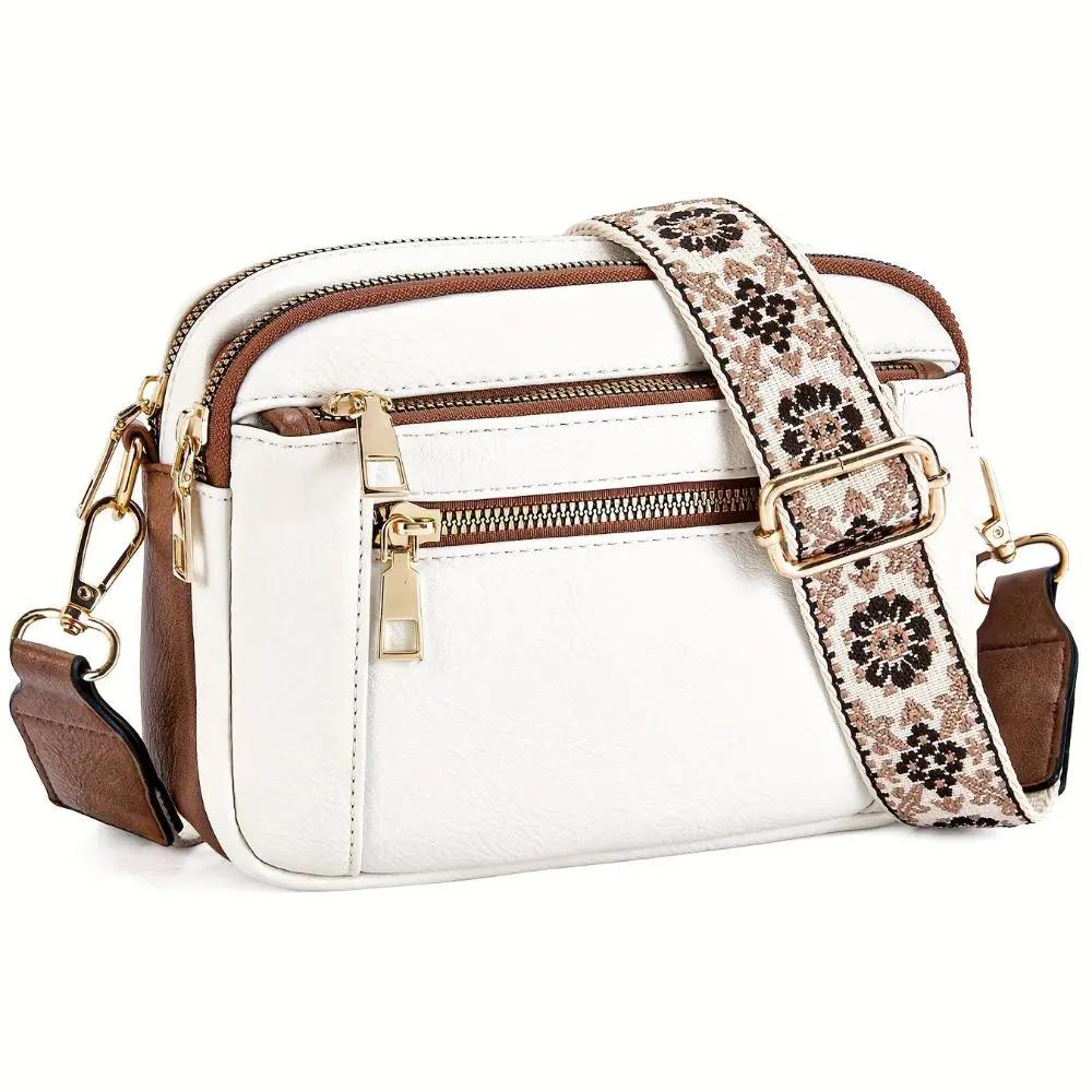 Sac à bandoulière blanc Danoir Paris Leila, sac à main chic en cuir avec poignée élégante et design moderne.