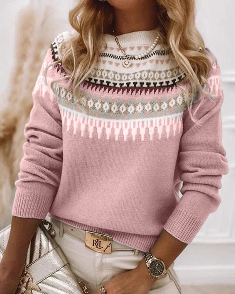 Pull douillet Danoir Paris Sapha, vêtement chic en laine douce avec finition élégante, porté par un mannequin.