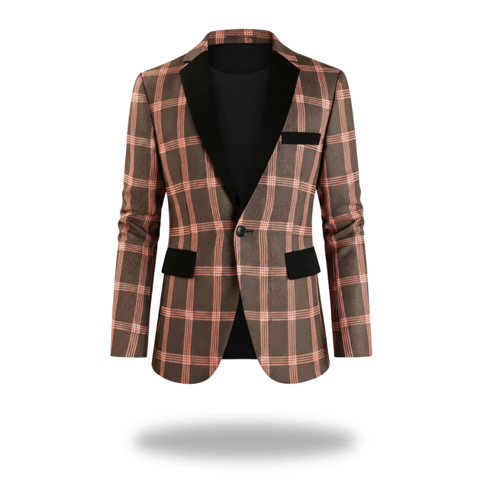 Veste blazer masculine Danoir Paris, coupe élégante et raffinée, en tissu sombre, portée sur un mannequin.