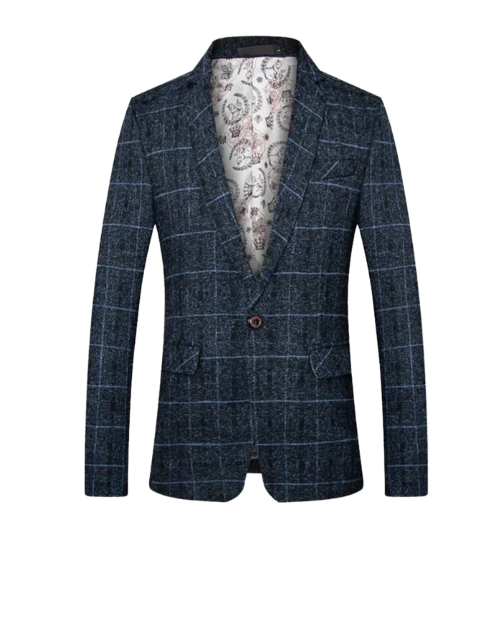 Blazer professionnel pour hommes de la marque Danoir Paris, coupe élégante et moderne, image montrant le blazer bleu foncé.