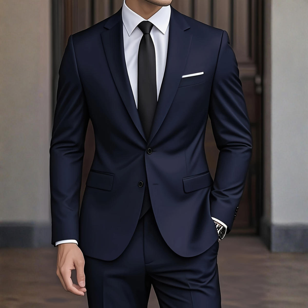 Costume moderne pour homme Danoir Paris™, élégant et tendance, avec veste et pantalon dans un style contemporain.
