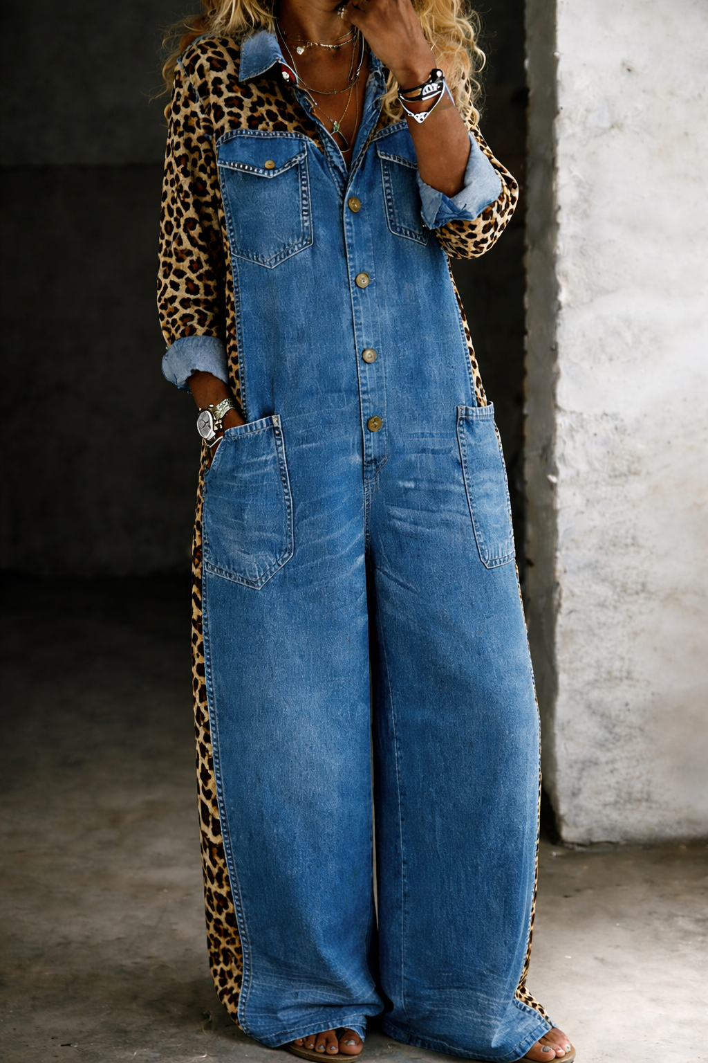 Combinaison pantalon Amanda de Danoir Paris, jean bleu clair, coupe ajustée avec poches et bretelles, en denim.