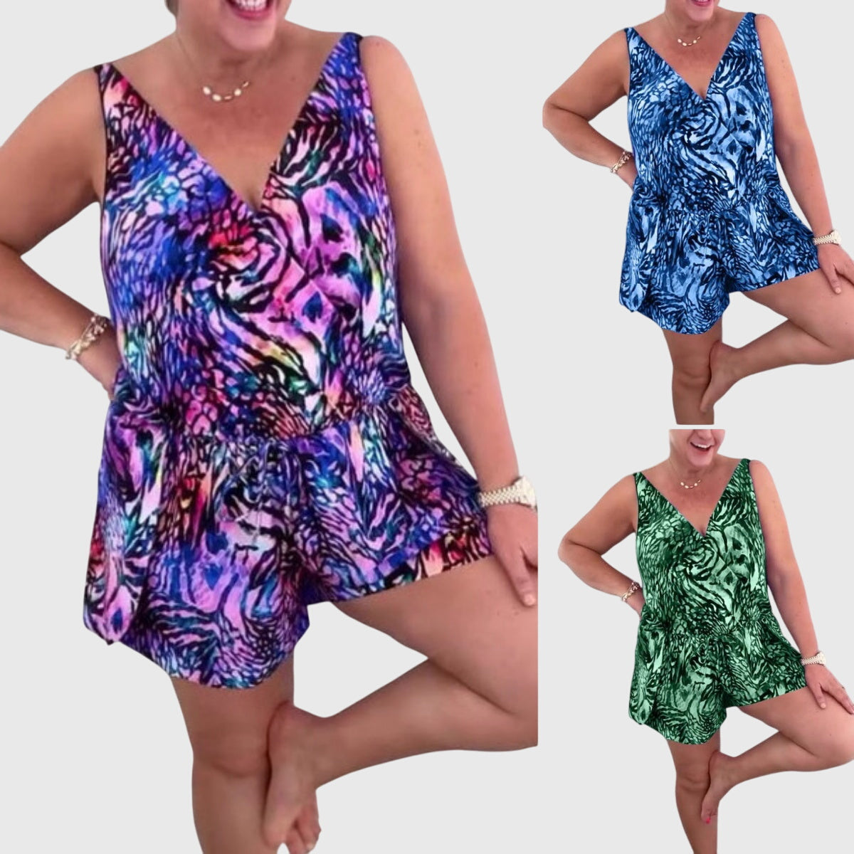 Robe de maillot de bain élégante Dahlia™ de Danoir Paris en bleu, vue de face, tissu fluide et style sophistiqué pour la plage.