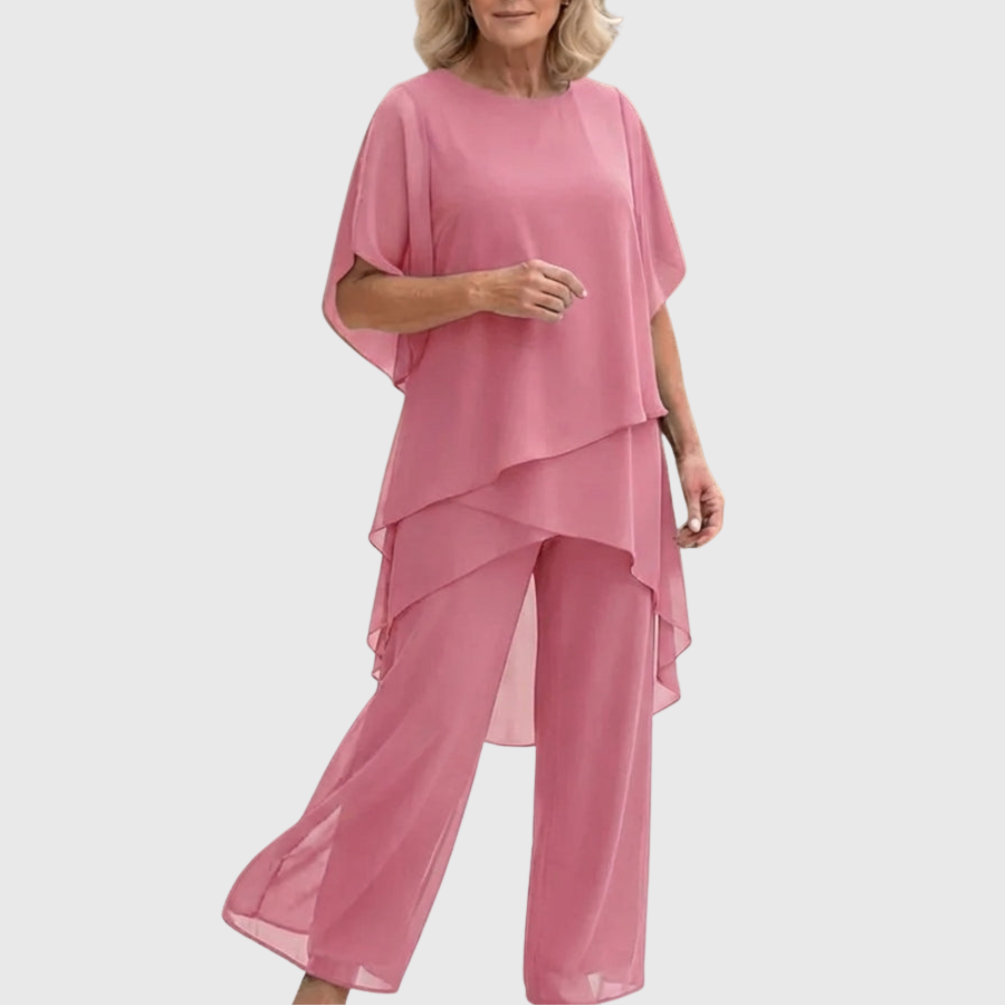 Ensemble fluidé palazzo ELARA de Danoir Paris, pantalon ample et haut élégant pour un style confortable et sophistiqué.