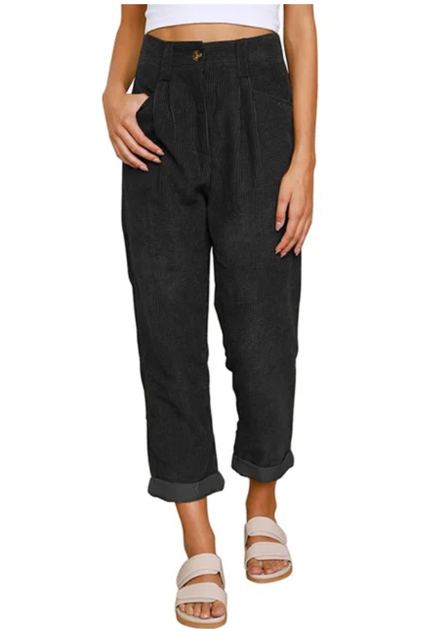 Pantalons casual intemporels Cassidy de Danoir Paris, vue de face, en tissu confortable, style décontracté, coupe classique.