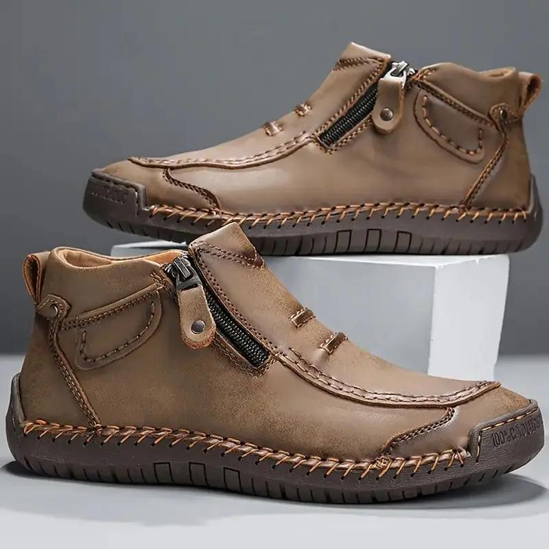 Chaussures Mauricio™ Marche Sereine en cuir de vachette édition premium de Danoir Paris, brun, pointure 38.