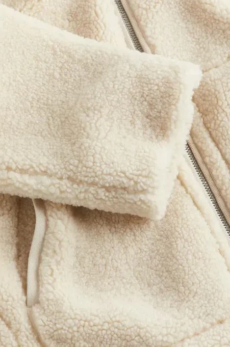 Manteau en teddy doux brun KAJA de Danoir Paris, vue de face