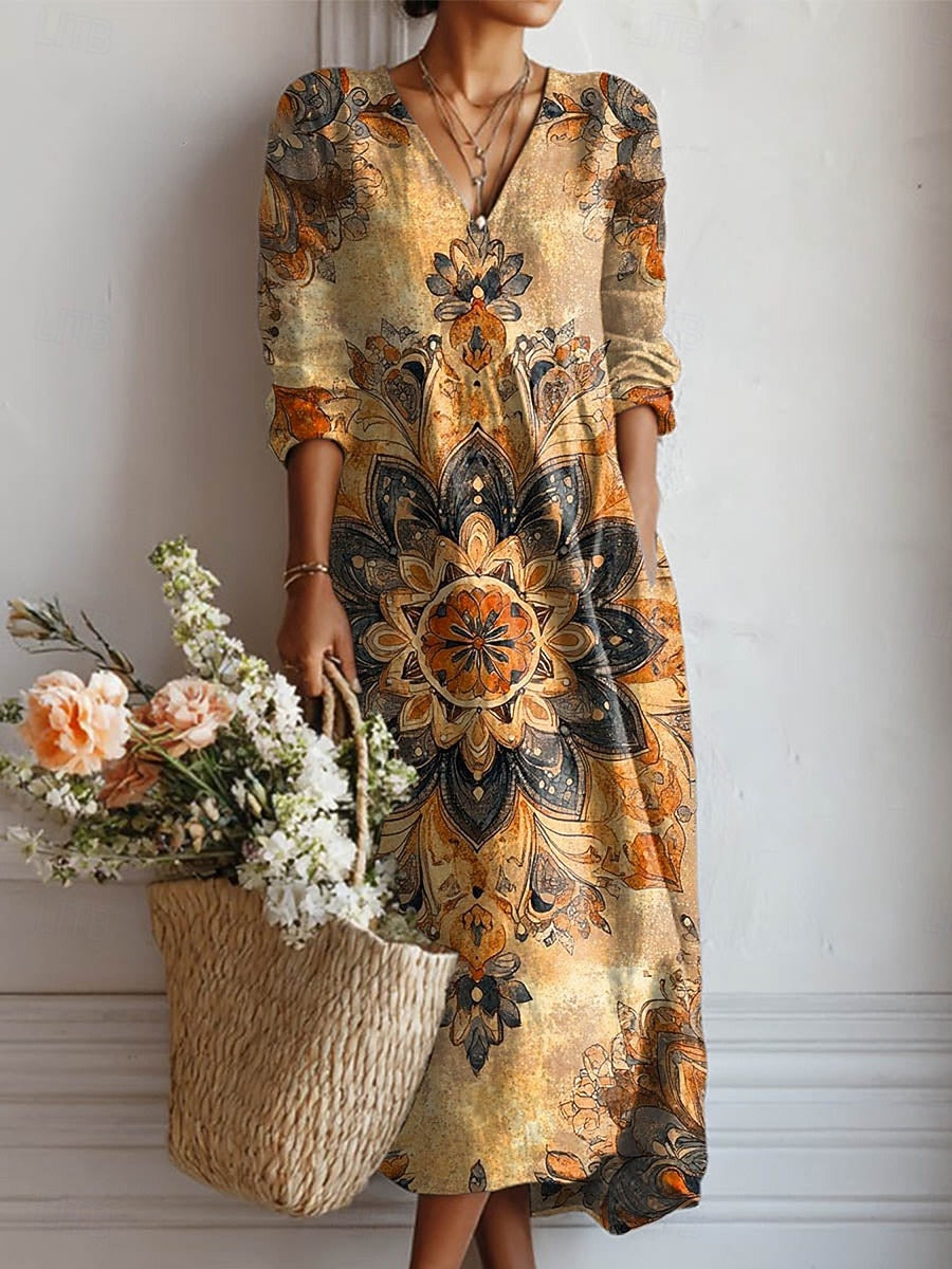 Robe de confort quotidien Dora™ de Danoir Paris, vêtement multicolore en tissu doux, pour un style décontracté.