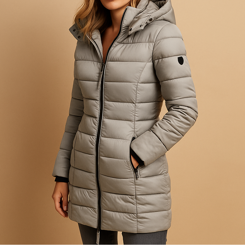 Veste légère élégante Danoir Paris Elize en noir, vue de face, tissu fluide et coupe sophistiquée.