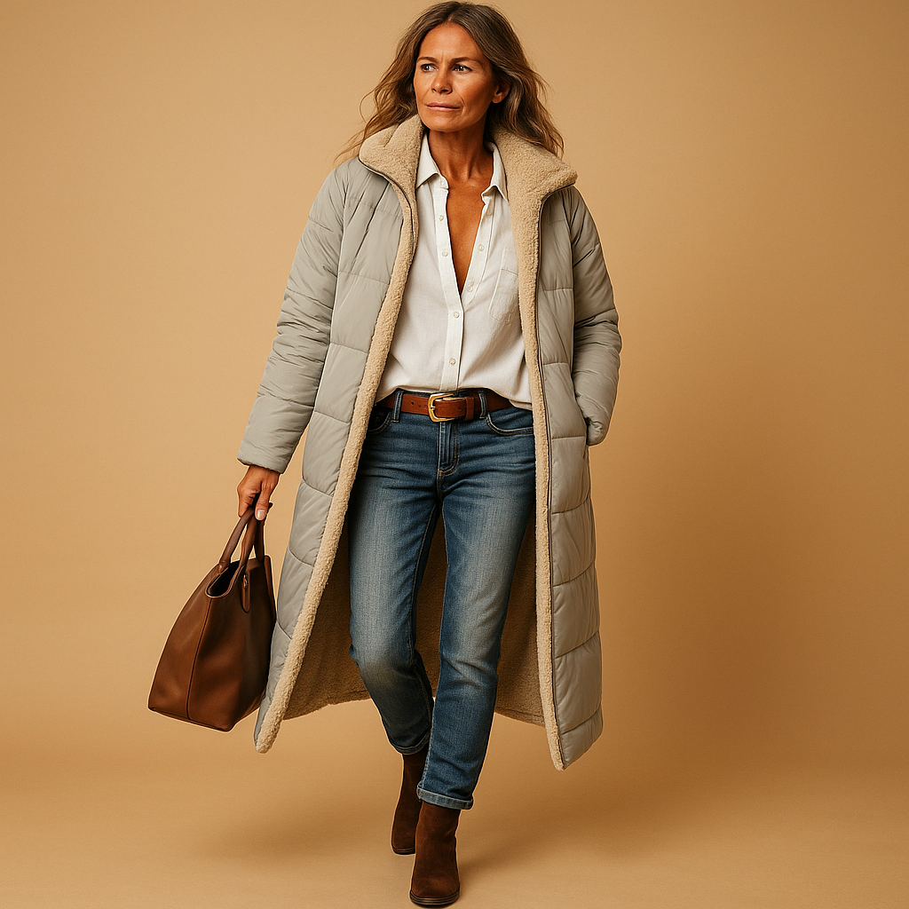 Manteau d'hiver noir Cassandra de Danoir Paris, style chic et élégant pour femmes, image de près montrant le tissu et la coupe.