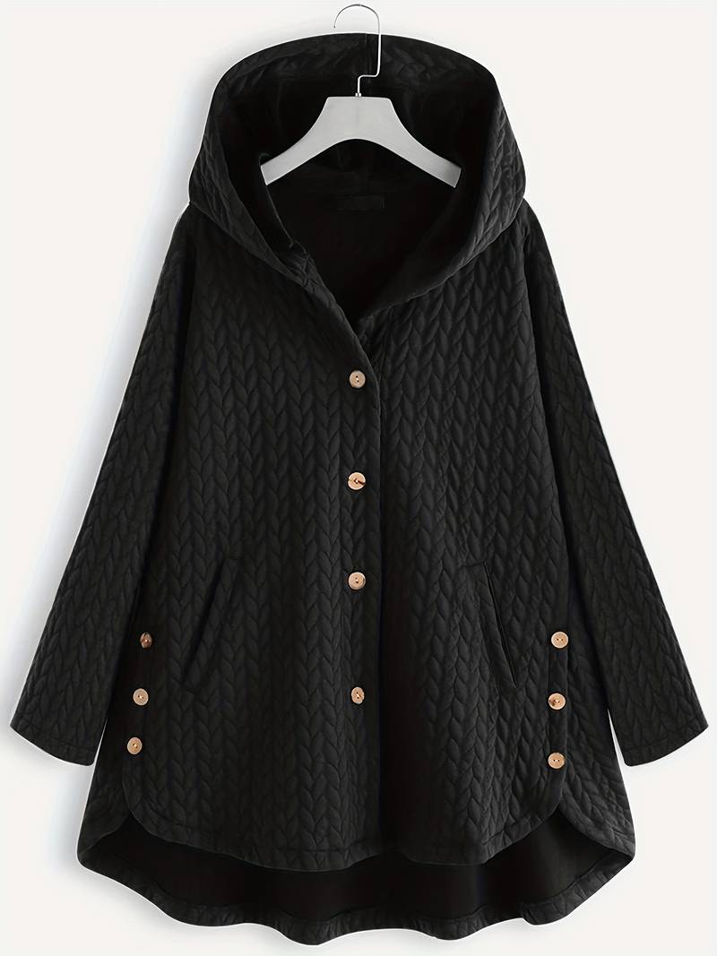 Veste matelassée automnale Danoir Paris Julie en rouge Bourgogne, élégance et confort, fermeture boutonnée, style chic.