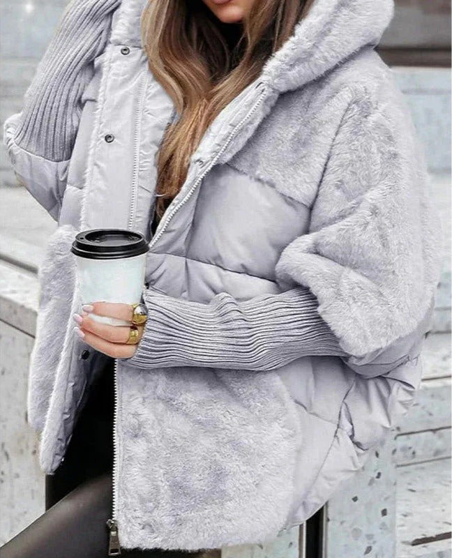 Veste d'hiver élégante Danoir Paris Lena en marron, coupe raffinée, parfaite pour la saison froide.
