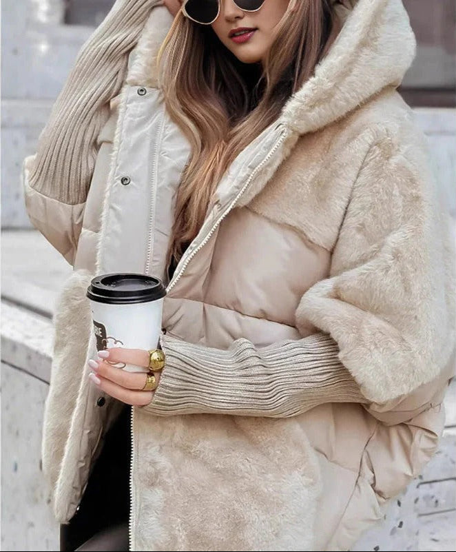 Veste d'hiver élégante Lena de Danoir Paris, en marron, taille S, avec coupe sophistiquée et détails modernes.