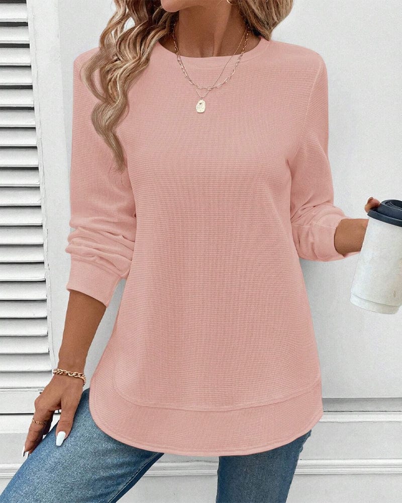 Haut doux à manches longues Alisa de Danoir Paris en tissu blanc, veste confortable pour femme.
