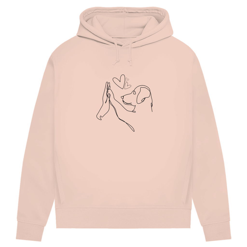Sweat doux pour chiens Véritable Amour de Danoir Paris, vêtement confortable pour amis à quatre pattes, en tissu doux et stylé.