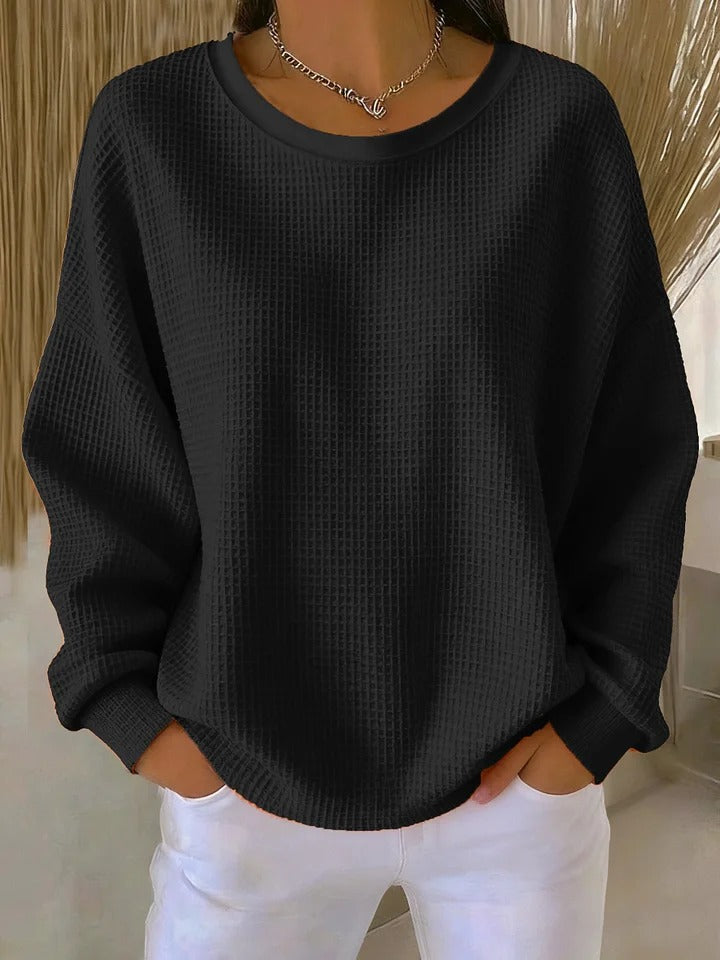Pull Luna de Danoir Paris, élégant et confortable, en rose, tissu doux et coupe moderne.