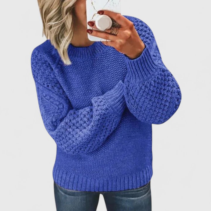 Pull Danoir Paris Marah, élégant et confortable, avec coupe flatteuse pour le ventre, en tissu doux et sophistiqué.
