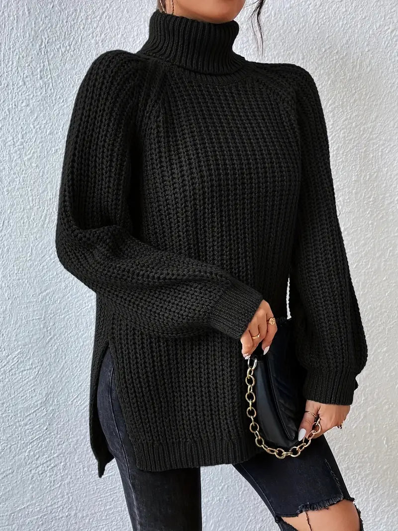 Pull roulé en laine lavande Danoir Paris, style luxe, doux et chaud, avec détails élégants, image de devant sur fond neutre.