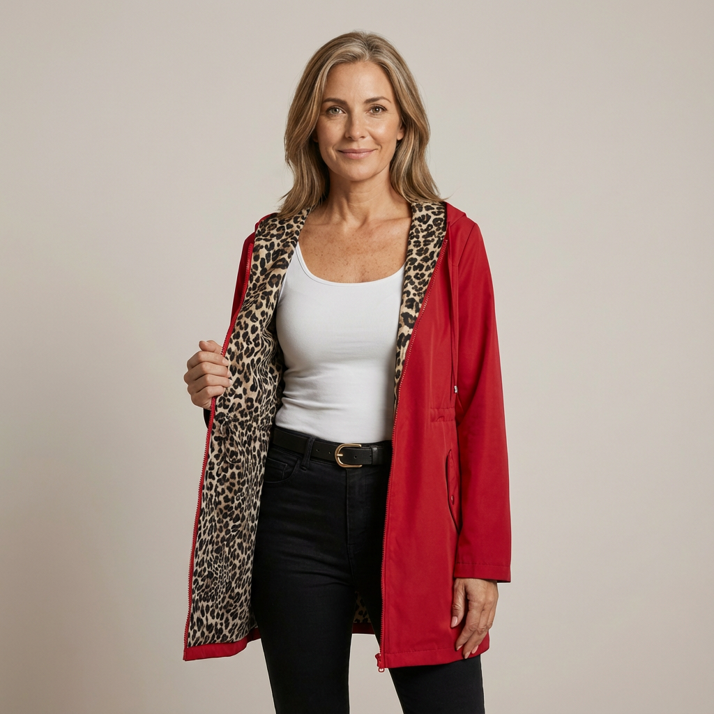 Manteau léopard élégant Danoir Paris Léa, coupe sophistiquée avec motif animalier, pour un style chic et tendance.