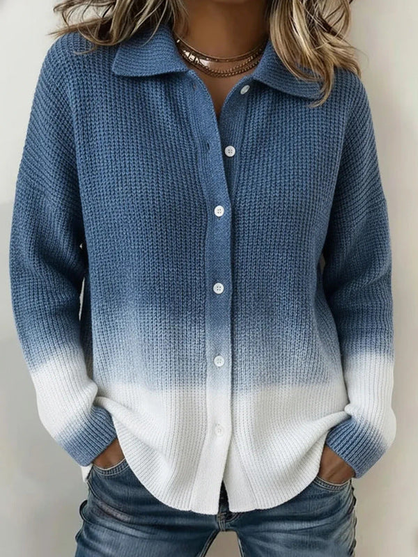 Cardigan long élégant Danoir Paris Elisa en maille douce, porté sur un mannequin, couleur neutre.