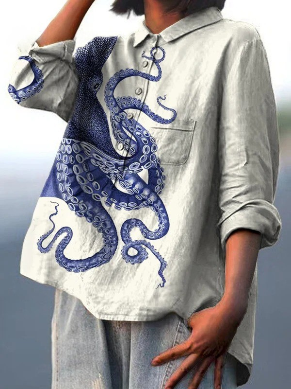 T-shirt léger et élégant Amelia de Danoir Paris, motif multicolore, tissu fluide, style chic et moderne.