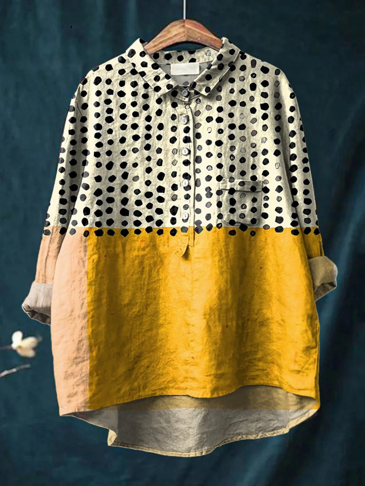 Chemise décontractée légère Olivia de Danoir Paris, multicolore, style confortable pour femmes.