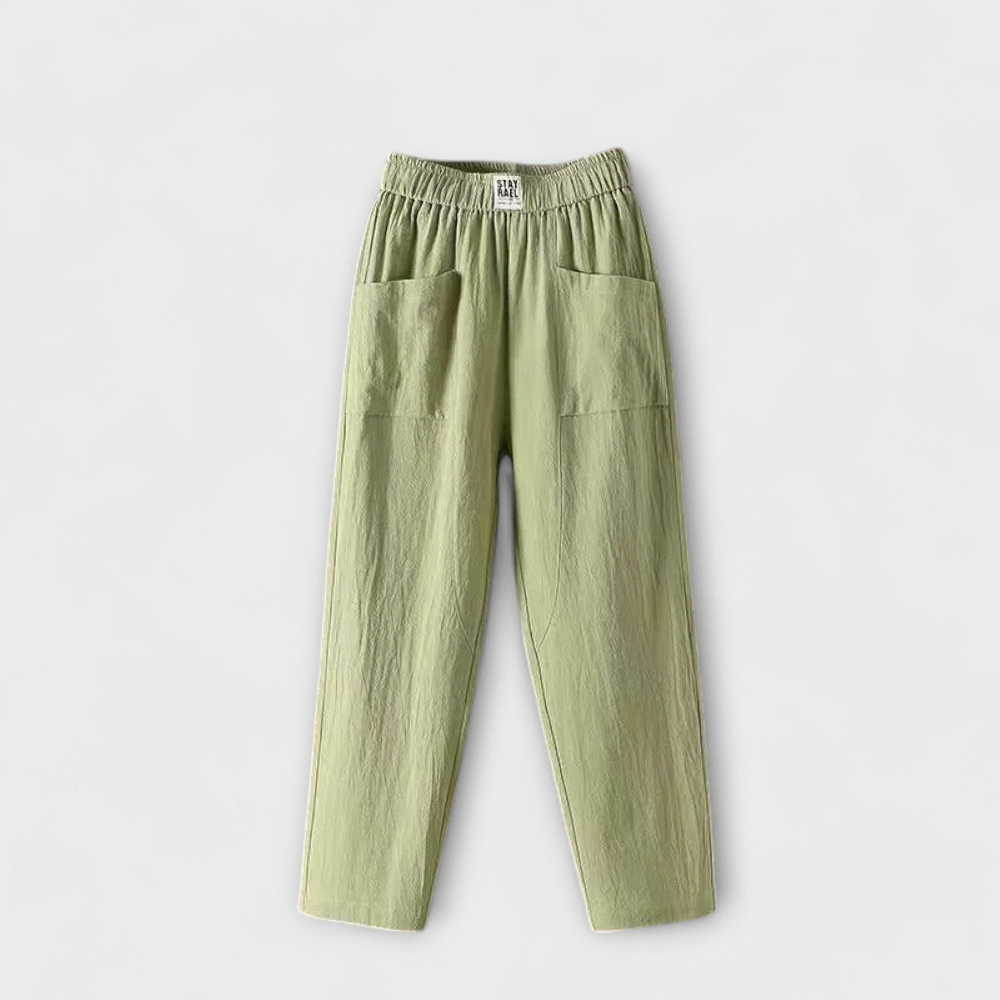 Pantalons en lin Maya pour femmes, style chic été, de la marque Danoir Paris, montré porté avec détails élégants.