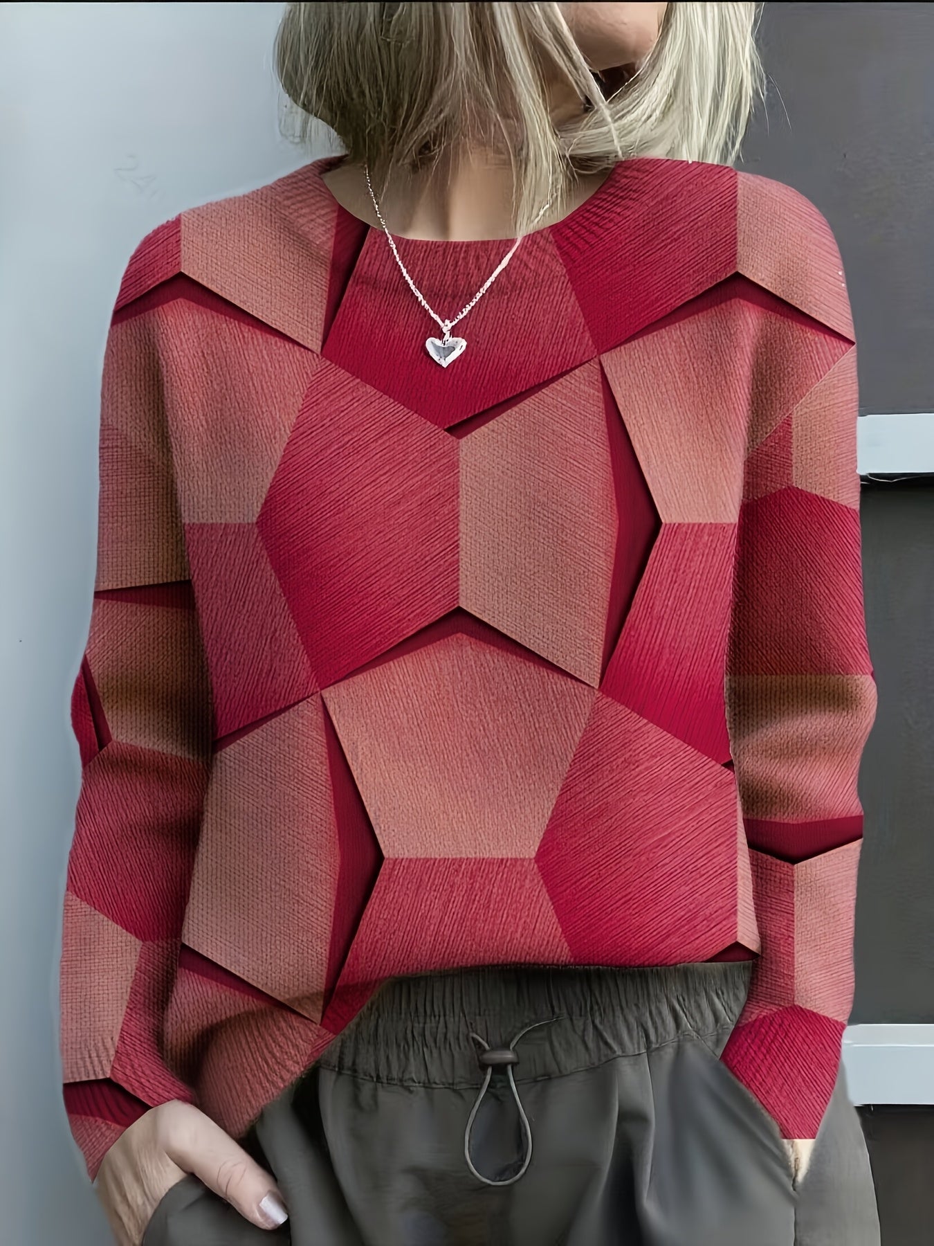 Sweat géométrique artistique Lucia de Danoir Paris, modèle FR1519, avec motif coloré et style moderne.