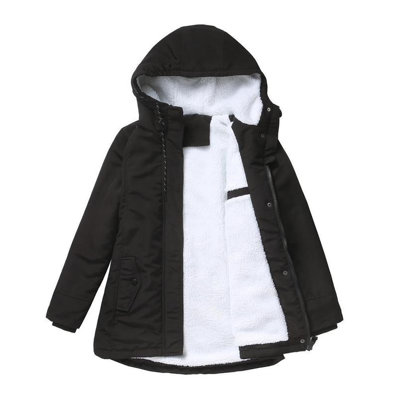Manteau hivernal élégant Danoir Paris Amina en rose, veste chaude et sophistiquée pour l'hiver.