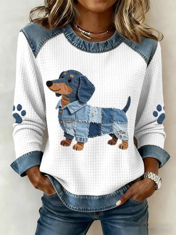 Haut décontracté Daisy pour chien de la marque Danoir Paris, tissu léger et confortable, couleur neutre visible sur l'image
