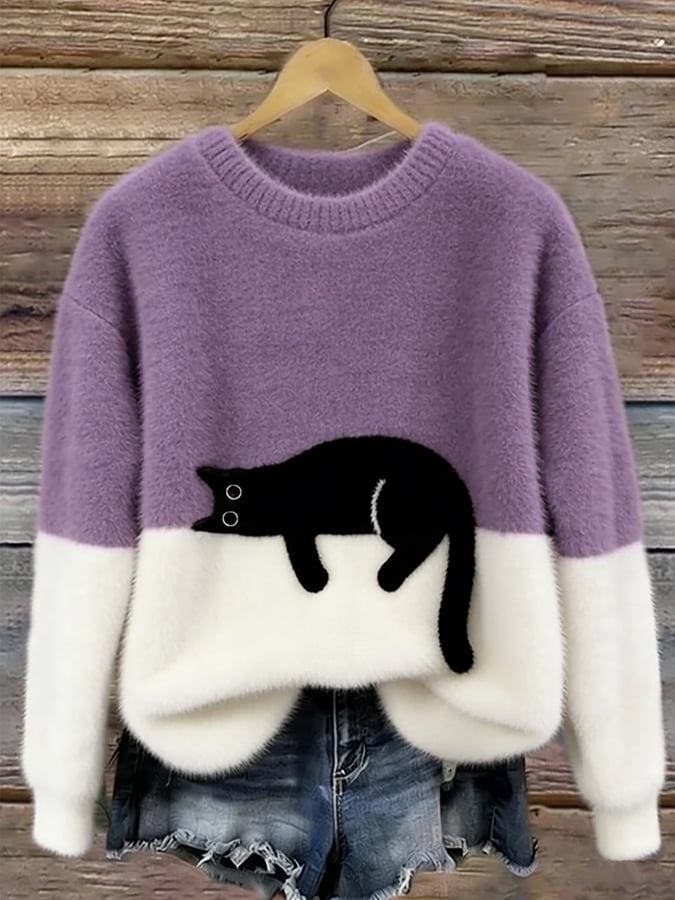 Pull doux et mignon LanaCat de Danoir Paris, en orange, taille S, pour chat, en laine confortable et élégante.