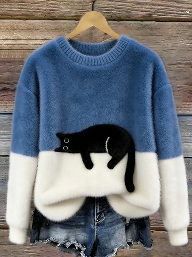 Pull LanaCat Danoir Paris doux et mignon en orange, confortable et chaud pour chats, taille S, veste pour animal domestique.