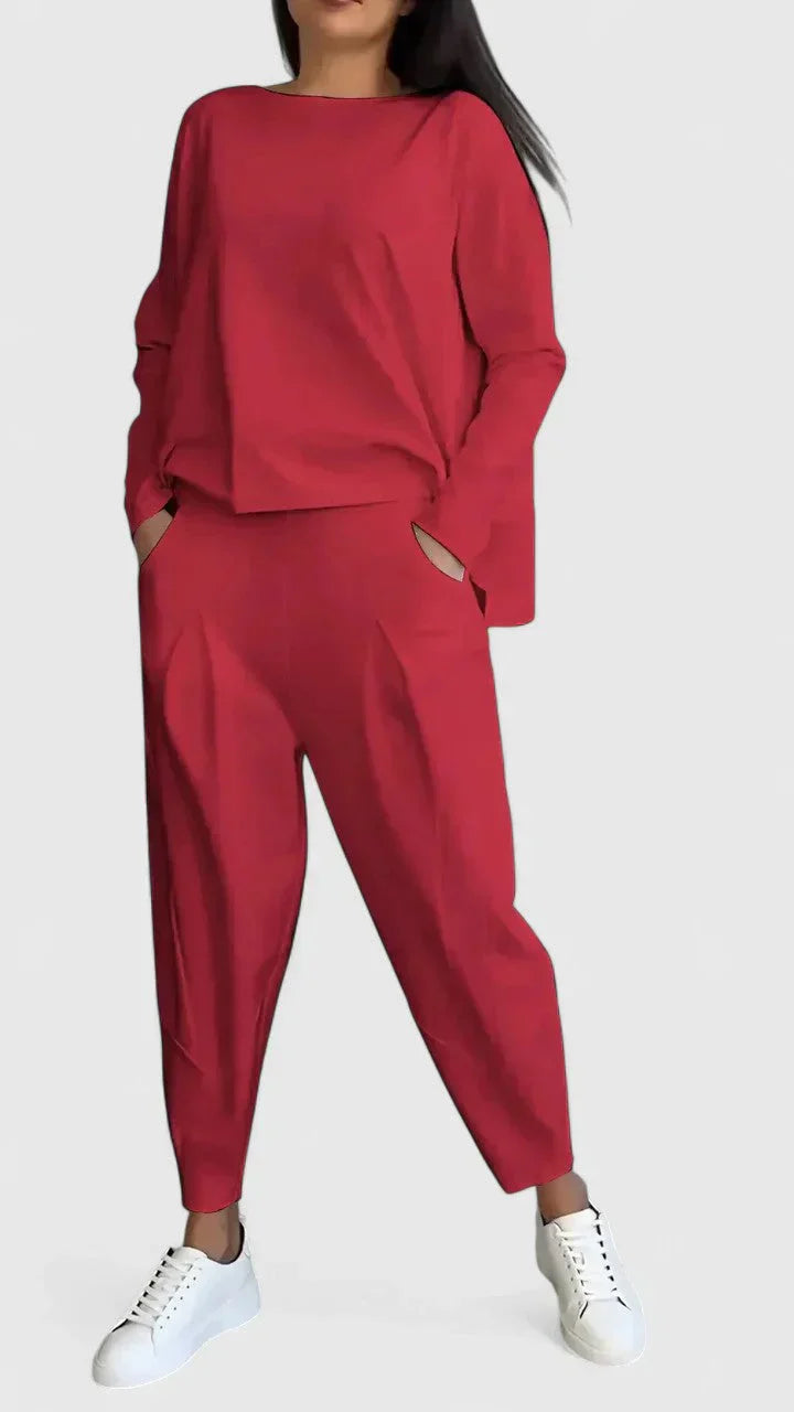 Veste décontractée Danoir Paris Cassandra - Ensemble chic pour un style élégant et confortable, vue de face sur l'image.