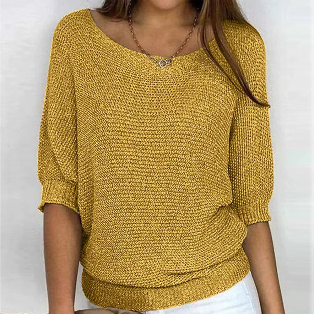 Pull confortable et élégant Linda de Danoir Paris, modèle FR782, en tissu doux, porté sur un mannequin.