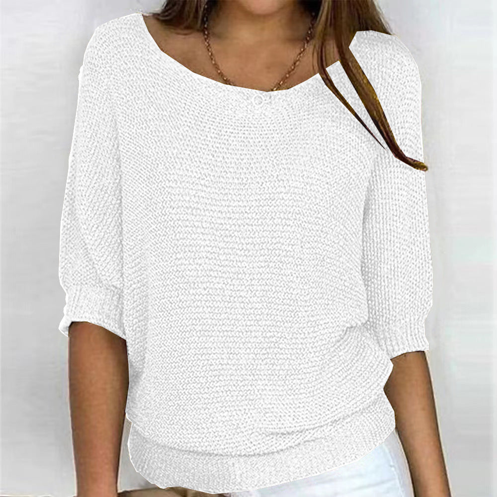 Pull élégant Linda - Comfort FR782 de Danoir Paris, en tissu doux avec détails sophistiqués, porté sur mannequin.