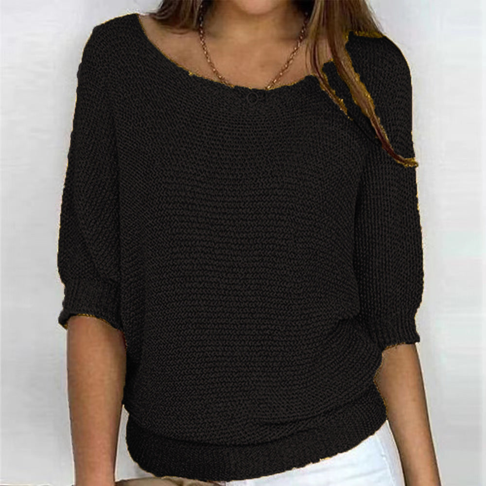 Pull élégant Linda Comfort de Danoir Paris, en tissu doux, couleur neutre, porté pour un look confortable et chic.
