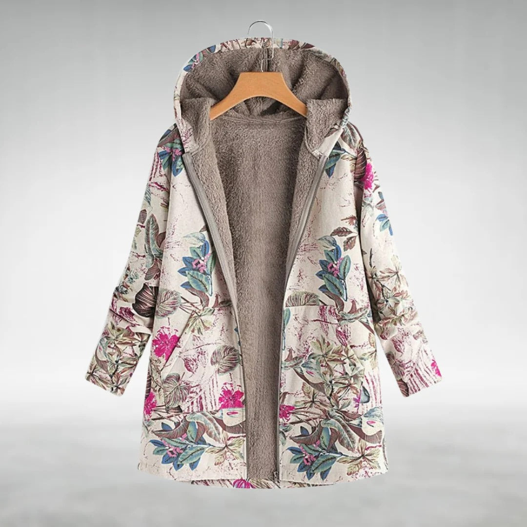 Veste en fleece gris Danoir Paris FR821 Kaysa, élégante et confortable, visible en gros plan sur le produit.