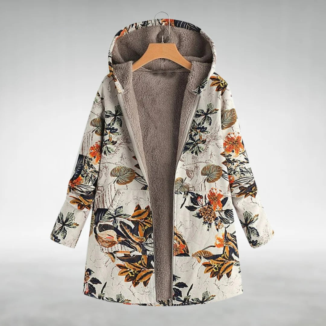 Veste en fleece gris Danoir Paris Kaysa FR821, élégante et chaude, vue de face sur un fond neutre.