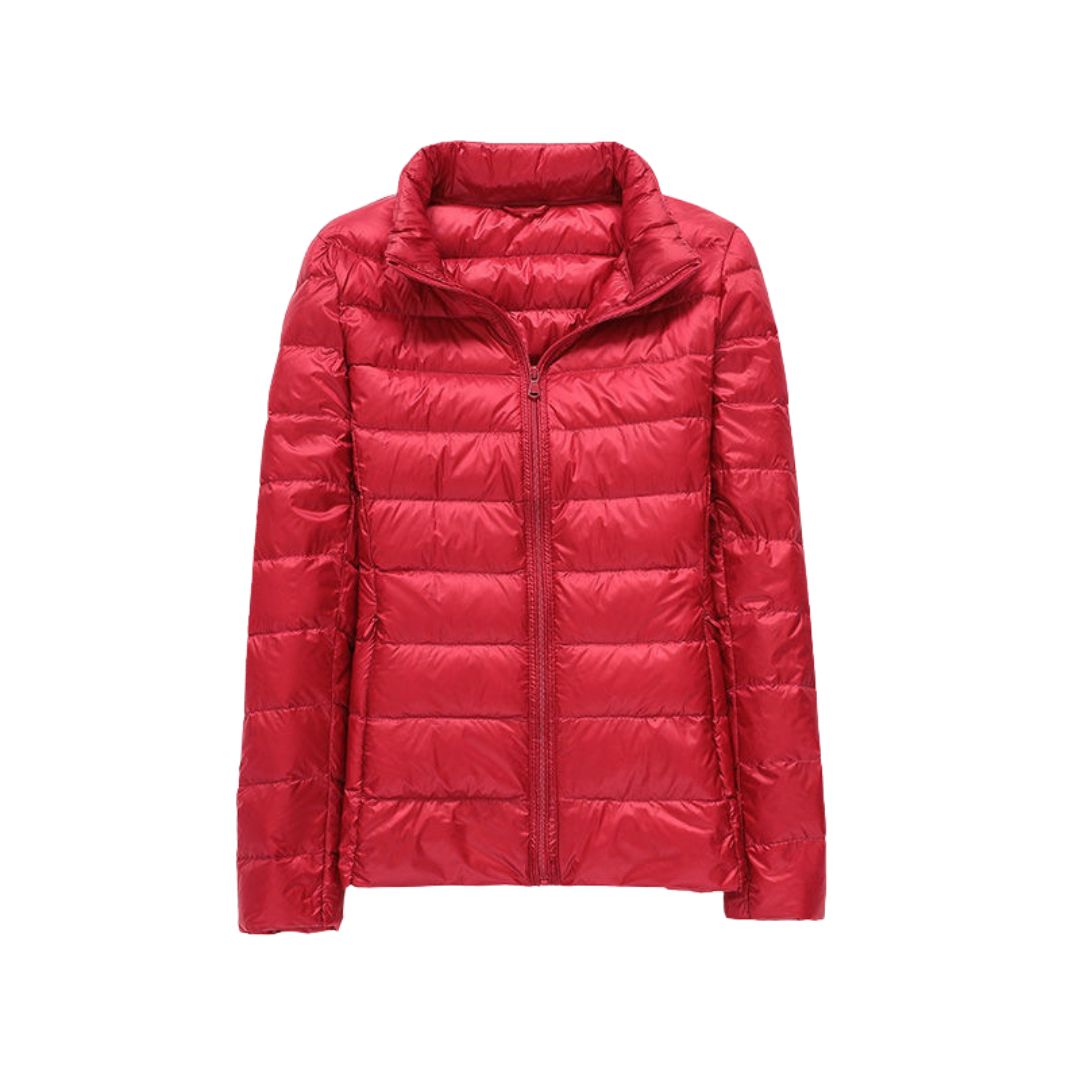 Veste ultra légère Danoir Paris Elin FR939 en rose, élégante et sophistiquée, adaptée pour un style chic et léger.