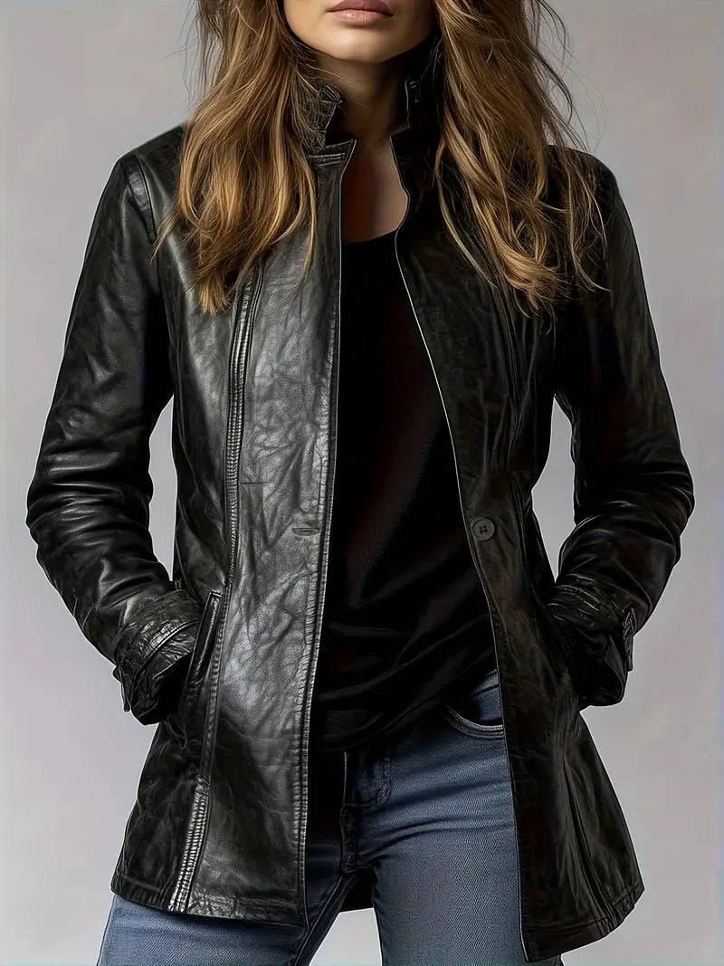 Veste décontractée élégante Danoir Paris Adelina FR949, coupe chic avec détails sophistiqués, portée pour un style moderne et confortable.