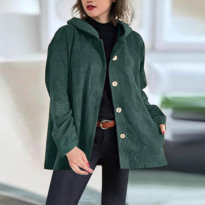 Veste en velours Isabelle de Danoir Paris, confortable, Bordeaux, style décontracté, vêtement chaud pour femmes.