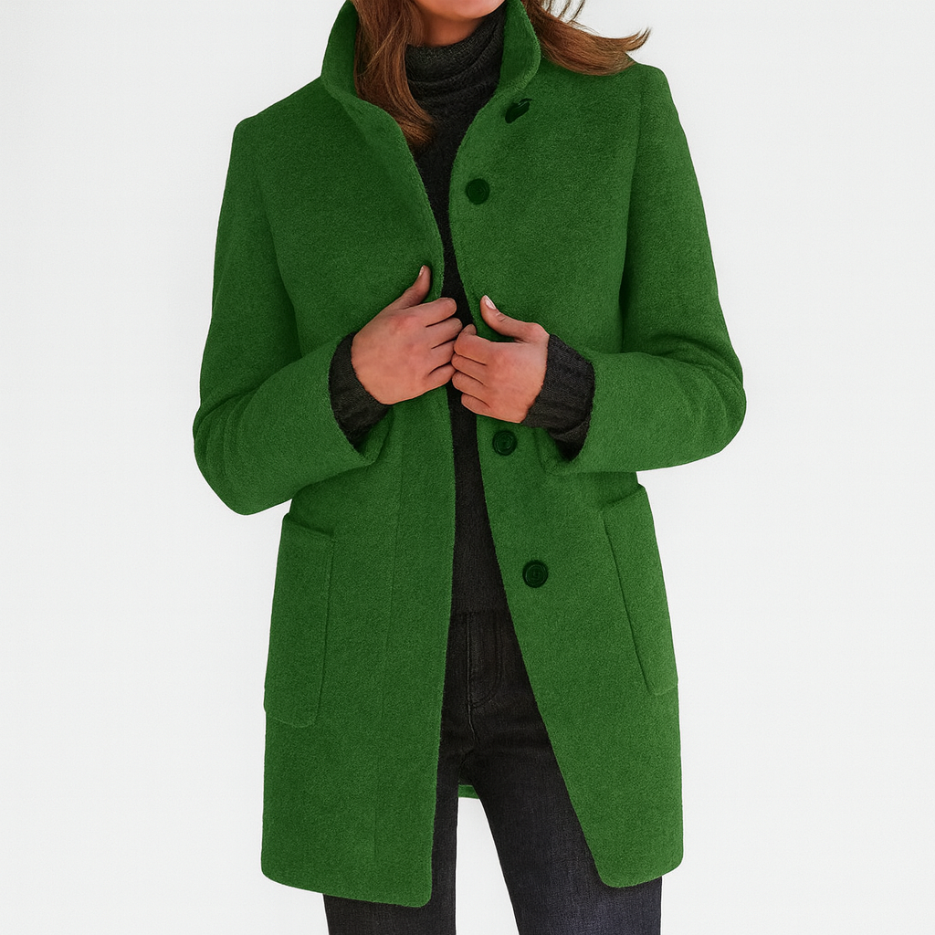 Veste d'hiver élégante Stella de Danoir Paris en gris, style chic et chaud pour femme.