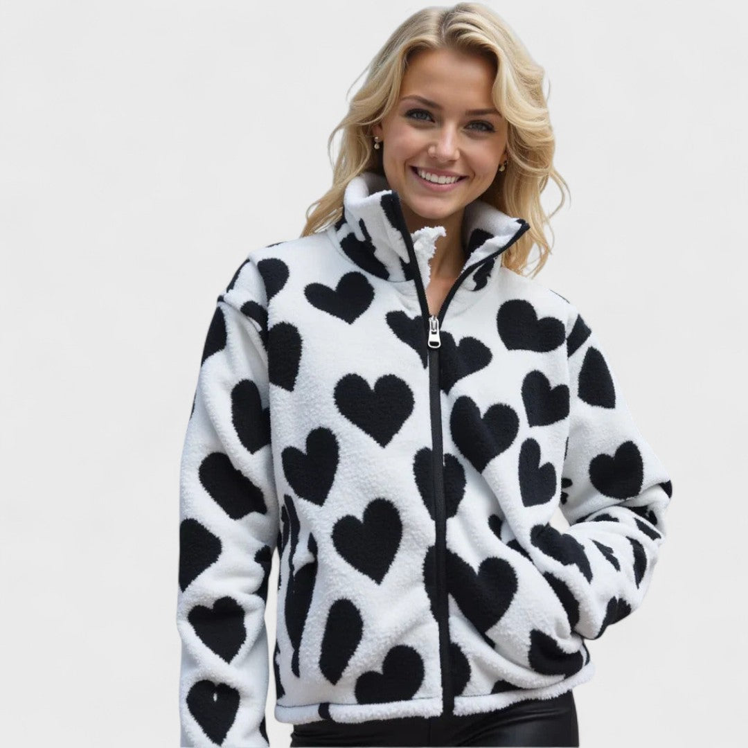 Veste réversible élégante Katharina de Danoir Paris en noir, style chic et sophistiqué, vue de face.