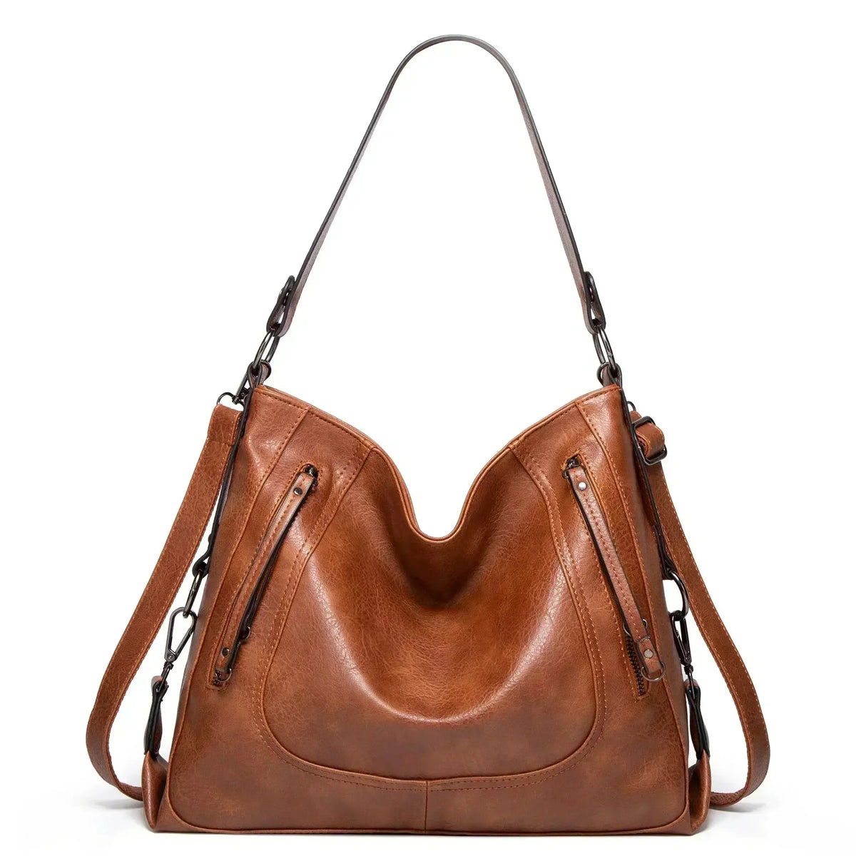 Sac Nora Danoir Paris gris, élégant et pratique, avec poignées et compartiments pour un style quotidien sophistiqué.