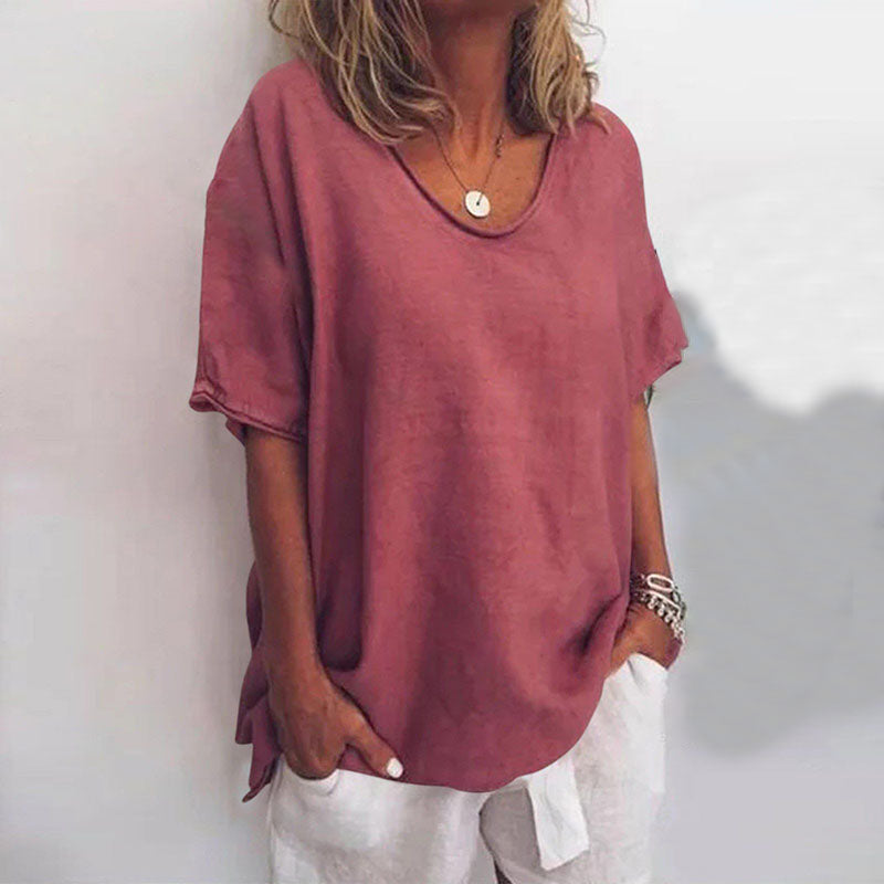 Vêtement chic décontracté gris foncé Danoir Paris, modèle Thea, élégant et confortable, porté sur mannequin.