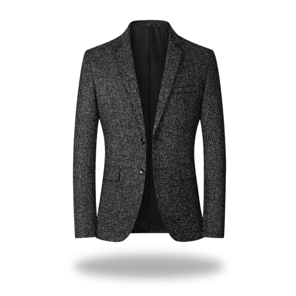 Blazer élégant pour hommes de la marque Danoir Paris, en tissu sophistiqué avec coupe moderne, porté sur un mannequin.