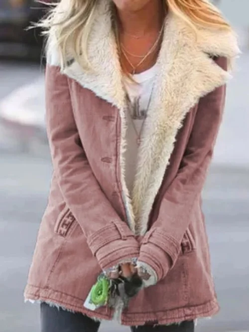 Veste élégante douillette Danoir Paris Jaz en vert armée, veste en tissu chaud et confortable pour l'hiver.